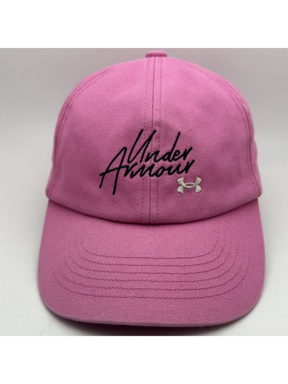 Under Armour Baseball Cap Women's Pink Adjustable Strapback Hat Embroidered Logo